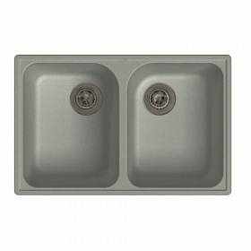 Мойка для кухни Granfest Quarz GF-Z15-310 прямоуг. 74х48 глуб. 18см вып. 3 1/2" (врезная) серая