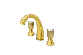 Смеситель для умывальника (раковины) Boheme Royal Cristal 317-Royal/CRST на раковину 3 отверстия бронза латунь