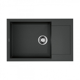 Мойка для кухни Omoikiri Sakaime 78-LB-PL 4993907 прямоуг. 78х50 глуб. 20см (толщ.10мм) вып. 3 1/2" (врезная) крыло универсал платина
