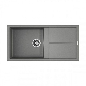 Мойка для кухни Omoikiri Sumi 100-GR 4993565 прямоуг. 100х50 глуб. 20см (толщ.10мм) вып. 3 1/2" (врезная) крыло универсал leningrad grey