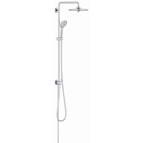 Душевая стойка с верхней тропич.лейкой (смеситель отдельно) Grohe Euphoria d260 мм 3-х реж. 27421002 хром круглая