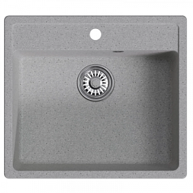 Мойка для кухни Mixline ML-GM15 551916 прямоуг. 56х50 глуб. 18см вып. 3 1/2" (врезная) серая
