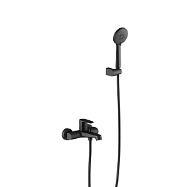 Смеситель для ванны/душа (короткий излив) Aquatek Оберон AQ1249MB чёрный латунь