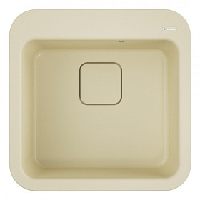 Мойка для кухни Omoikiri Tasogare 51-BE 4993736 квадратная 51х51 глуб. 19см (толщ.10мм) вып. 3 1/2" (врезная) ваниль