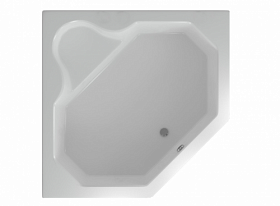 Ванна акрил 148х148 Aquatek Лира LIR150-0000032 угловая (пятиугольник) на каркасе с панелью и слив-переливом Водяной