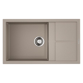 Мойка для кухни Omoikiri Sumi 86-SA 4993648 прямоуг. 86х50 глуб. 23см (толщ.10мм) вып. 3 1/2" (врезная) крыло универсал бежевая