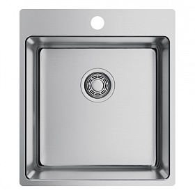 Мойка для кухни Omoikiri Amadare 45-IN 4993802 прямоуг. 45х50,5 глуб. 20см (толщ.1мм) вып. 3 1/2" (врезная) PVD нержавеющая сталь