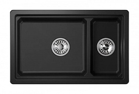 Мойка для кухни Granula KS-7304U черный прямоуг. 73х45 глуб. 22см вып. 3 1/2" (подстольная) чёрная