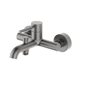 Смеситель для ванны/душа (короткий излив) Aquatek Европа AQ1340BGM черный хром латунь