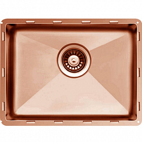 Мойка для кухни TopZero TZ RS/R10 ColorX TZ RS 500 GOLD ROSE прямоуг. 50х45 глуб. 21,5см (толщ.1,2мм) вып. 3 1/2" (подстольная) розовое золото Водяной