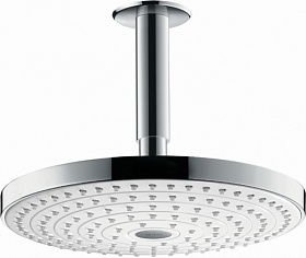 Лейка верхнего душа Hansgrohe Raindance Select S 240 26467400 d243 мм 2-х реж. белая/хром круглая Водяной