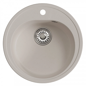 Мойка для кухни Mixline ML-GM11 551825 круглая 50х50 глуб. 18см вып. 3 1/2" (врезная) белая