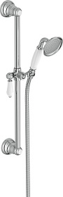 Душевая стойка с лейкой и шлангом Jacob Delafon Louise 597 мм d85 мм круглая 1-реж. E24364-CP хром/белая