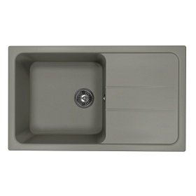 Мойка для кухни Florentina Специя 860 17.060.D0860.307 прямоуг. 86х51 глуб. 20см вып. 3 1/2" (врезная) крыло универсал серый шелк