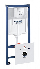 Инсталляция для унитаза Grohe Rapid SL 38813001 (4 в 1) рама с кнопкой хром глянец