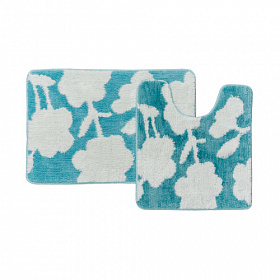 Набор ковриков для ванной комнаты и туалета Iddis Promo 65х45 термопластичная резина TPR / микрофибра голубой