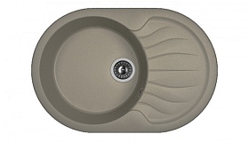 Мойка для кухни Dr.Gans Берта 760 25.040.C0760.410 овальная 76х51 глуб. 20см вып. 3 1/2" (врезная) крыло универсал везувий