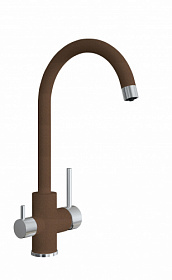 Смеситель для кухни (мойки) Florentina Клио FL 333.13Н.2123.105 с переключ.для фильтра питьевой воды коричневый нерж. сталь