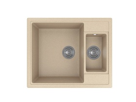 Мойка для кухни Florentina Липси 620К 20.465.D0620.104 прямоуг. 62х51 глуб. 20см вып. 3 1/2" (врезная) бежевая