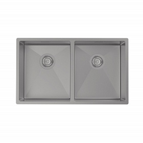 Мойка для кухни Iddis Edifice EDI75G2i77 прямоуг. 74,5х44 глуб. 20см (толщ.1,2мм) вып. 3 1/2" (врезная, подстольная) графит