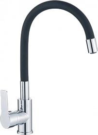 Смеситель для кухни (мойки) Haiba HB112-7 HB70112-7 гибкий излив чёрный латунь