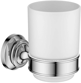 Держатель для стакана латунь/стекло Aquatek Классик AQ4504CR хром
