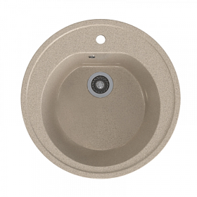 Мойка для кухни Mixline ML-GMS02 Стандарт 551090 круглая 50,5х50,5 глуб. 16,5см вып. 3 1/2" (врезная) песочная