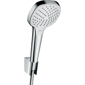 Душевая лейка с шлангом и держателем Hansgrohe Croma Select E 26413400 белая/хром