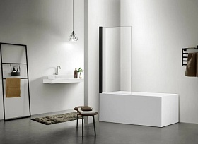 Шторка на ванну жёст. 80х150 Aquatek Дельта AQ DEL SBA 08015BL распашная