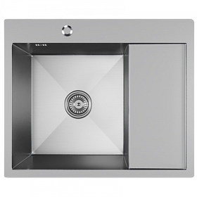 Мойка для кухни Mixline Pro 551875 прямоуг. 60х50 глуб. 20см (толщ.3мм) вып. 3 1/2" (врезная) крыло справа сатин Водяной
