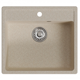 Мойка для кухни Mixline ML-GM15 551917 прямоуг. 56х50 глуб. 18см вып. 3 1/2" (врезная) бежевая