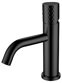 Смеситель для умывальника (раковины) Boheme Stick Diamond Matt Black 121-BB чёрный латунь