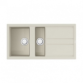 Мойка для кухни Omoikiri Kitagawa 100-2-WH 4993803 прямоуг. 100х51 глуб. 20см (толщ.6мм) вып. 3 1/2" (врезная) крыло универсал белая