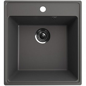 Мойка для кухни Ulgran Quartz Forte 460 Forte 460-09 прямоуг. 46х50 глуб. 18см вып. 3 1/2" (врезная) асфальт