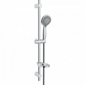 Душевая стойка с лейкой и шлангом Swedbe Harmony 700 мм d580х260 мм круглая 5-ти реж. с мыльницей 5010 хром