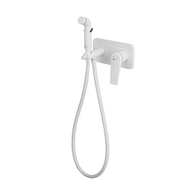 Смеситель для унитаза Lemark Bronx LM3720MW с гигиеническим душем белый латунь Водяной