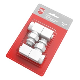 Набор дизайн-вентилей Royal Thermo Cube 1/2" угловой (белый) RTE 56.0007