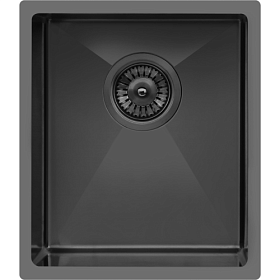Мойка для кухни TopZero TNL/R10 ColorX TNL 340 TITANIUM прямоуг. 38х44 глуб. 20,3см (толщ.1,2мм) вып. 3 1/2" (врезная, подстольная) титан