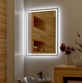 Зеркало Континент Fancy Led 80 белое LED подсветка ЗЛП874