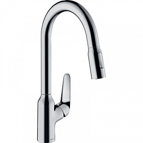 Смеситель для кухни (мойки) Hansgrohe Focus M42 71800000 вытяжной излив хром латунь