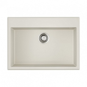 Мойка для кухни Omoikiri Tedori 68-WH 4993967 прямоуг. 68х50 глуб. 20см (толщ.10мм) вып. 3 1/2" (врезная) белая