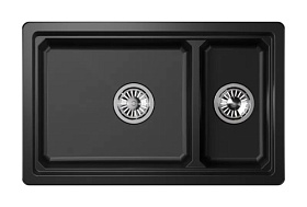 Мойка для кухни Granula KS-7304U шварц прямоуг. 73х45 глуб. 22см вып. 3 1/2" (подстольная) шварц
