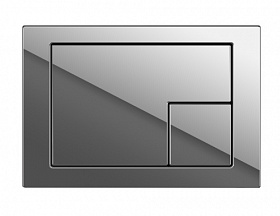 Кнопка смыва (клавиша) для инсталляции Cersanit Corner прямоугольная хром глянец 64108 Водяной