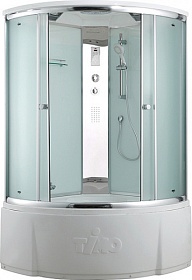 Душевая кабина 150х150х230 Timo Comfort T-8855F угловая (четверть круга) мат.дверки хром проф. задн.стенки мат.стекло верхн.душ, гм вертик.,ванна