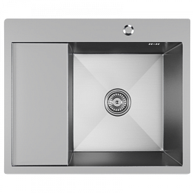 Мойка для кухни Mixline Pro 551876 прямоуг. 60х50 глуб. 20см (толщ.3мм) вып. 3 1/2" (врезная) крыло слева сатин