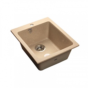 Мойка для кухни Granfest Practic GF-P505-302 прямоуг. 42,7х50,5 глуб. 20см вып. 3 1/2" (врезная) песочная