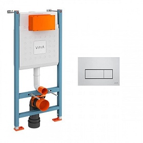 Инсталляция для унитаза Vitra V-Fix Core 800-1875 монтажная рама Root Square хром глянец