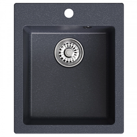 Мойка для кухни Mixline ML-GM14 551909 прямоуг. 42х50 глуб. 19см вып. 3 1/2" (врезная) антрацит