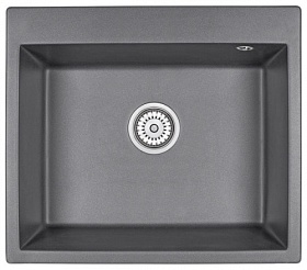Мойка для кухни Granula GR-6001 прямоуг. 60х52 глуб. 20см вып. 3 1/2" (врезная) графит