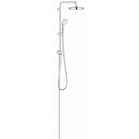 Душевая стойка с верхней тропич.лейкой (смеситель отдельно) Grohe Tempesta New d210 мм 2-х реж. 26381001 хром круглая